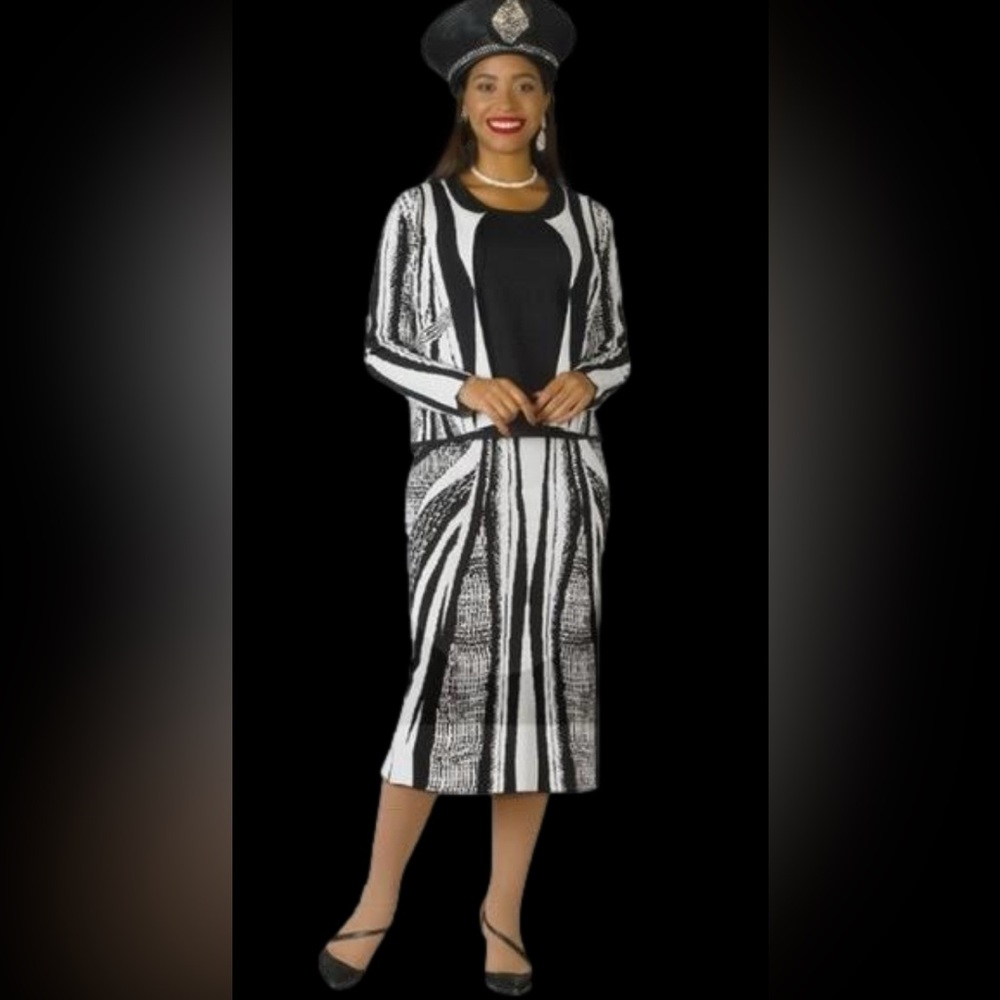 3 Pc Knit Skirt Suit